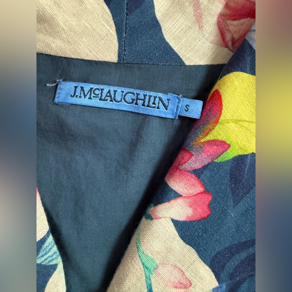 J.McLaughlin Miramar Linen-Blend Dress Size Small - Picture 6 of 7